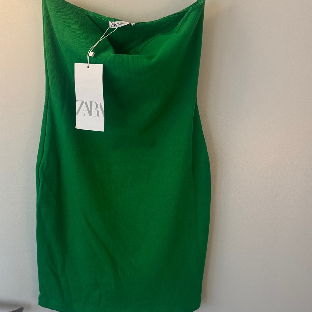 Zara Strapless Emerald Green Sheath Dress